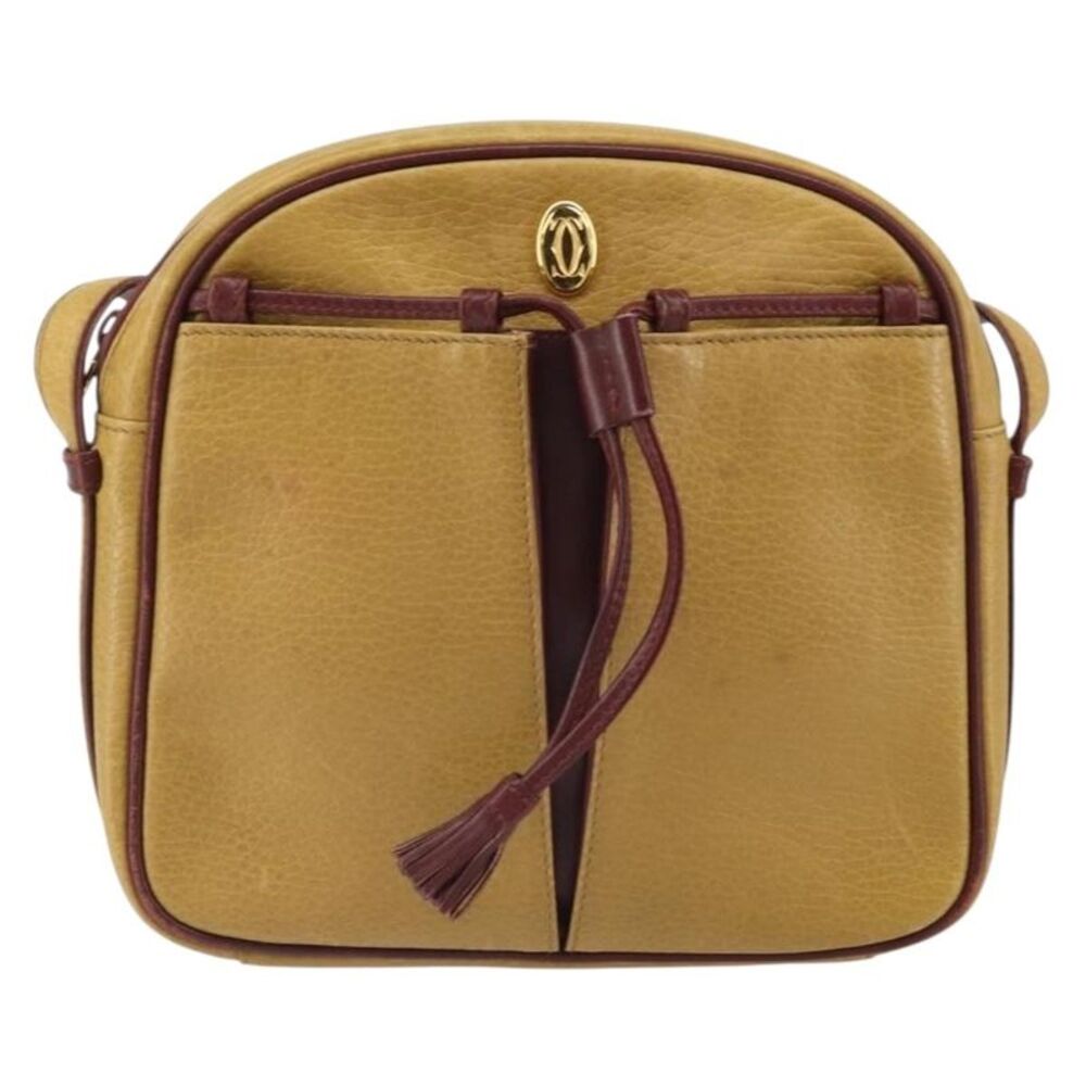 Cartier Tasseled Must De Cartier Leather Yellow Leather Shoulder Bag Bag